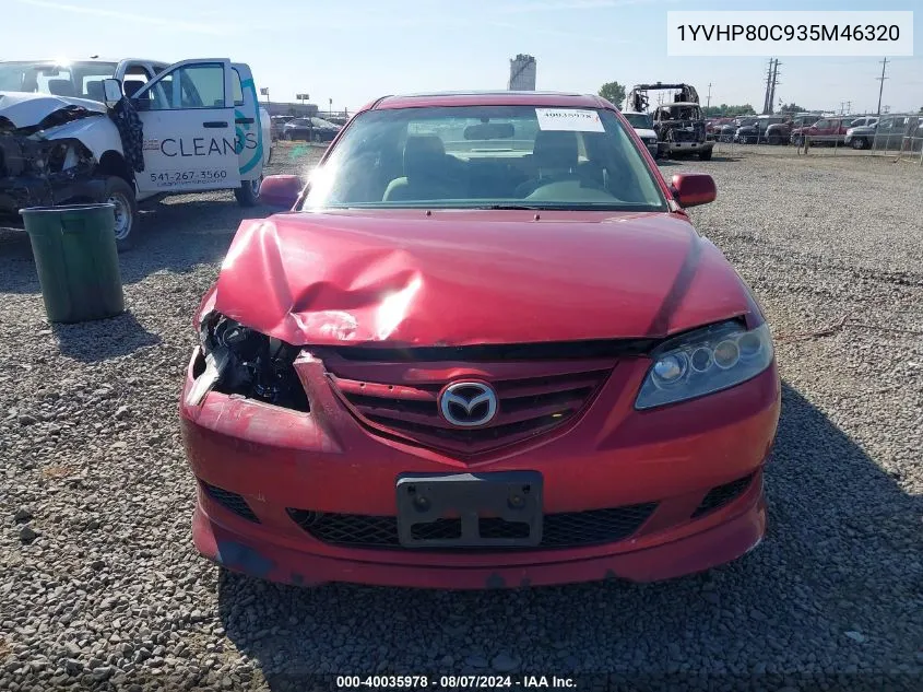 2003 Mazda Mazda6 I VIN: 1YVHP80C935M46320 Lot: 40035978