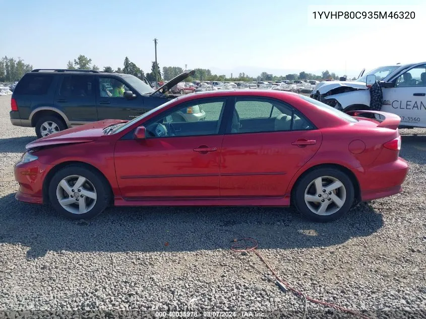 2003 Mazda Mazda6 I VIN: 1YVHP80C935M46320 Lot: 40035978