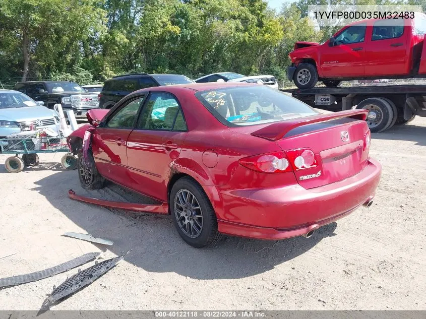 2003 Mazda Mazda6 S VIN: 1YVFP80D035M32483 Lot: 40122118