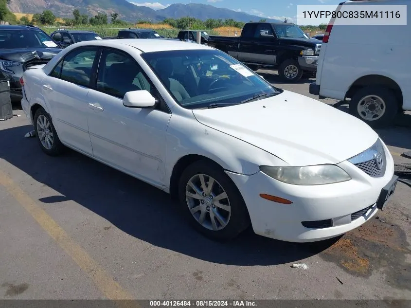 2003 Mazda Mazda6 I VIN: 1YVFP80C835M41116 Lot: 40126484