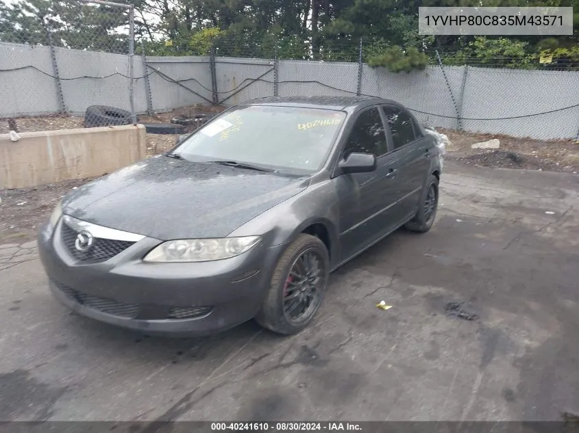 2003 Mazda Mazda6 I VIN: 1YVHP80C835M43571 Lot: 40241610