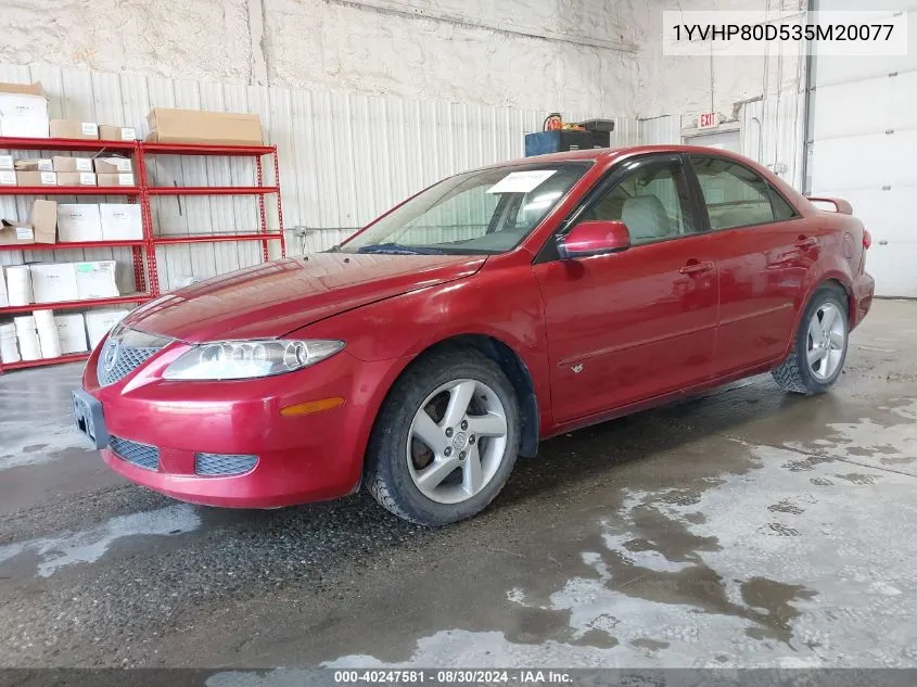 2003 Mazda Mazda6 S VIN: 1YVHP80D535M20077 Lot: 40247581