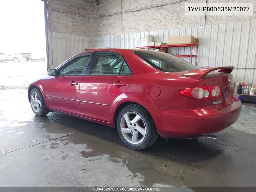 2003 Mazda Mazda6 S VIN: 1YVHP80D535M20077 Lot: 40247581