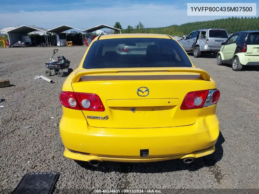 2003 Mazda Mazda6 I VIN: 1YVFP80C435M07500 Lot: 40334631