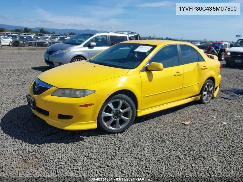 2003 Mazda Mazda6 I VIN: 1YVFP80C435M07500 Lot: 40334631