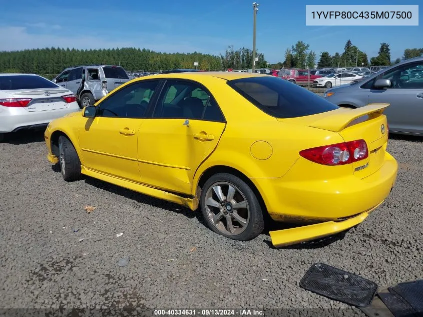 2003 Mazda Mazda6 I VIN: 1YVFP80C435M07500 Lot: 40334631