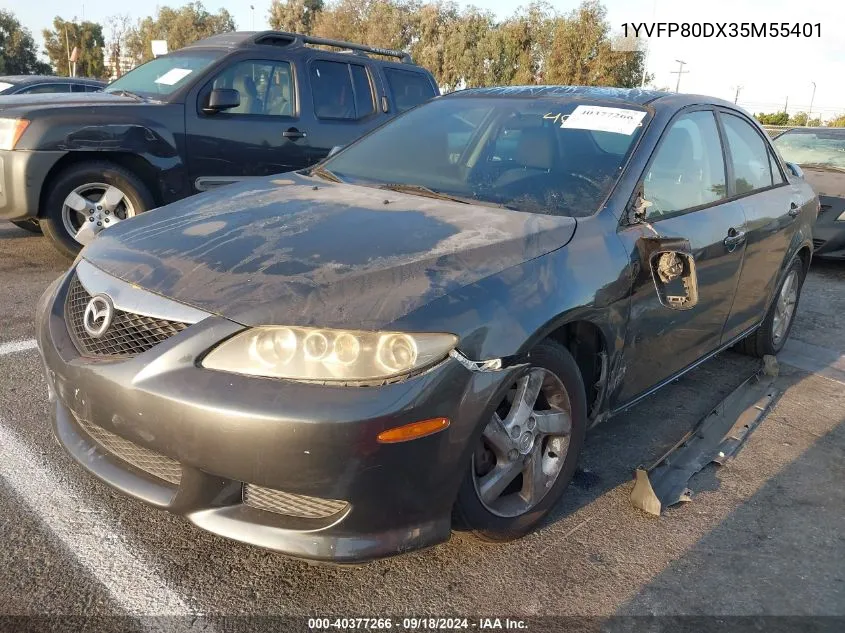 2003 Mazda 6 S VIN: 1YVFP80DX35M55401 Lot: 40377266