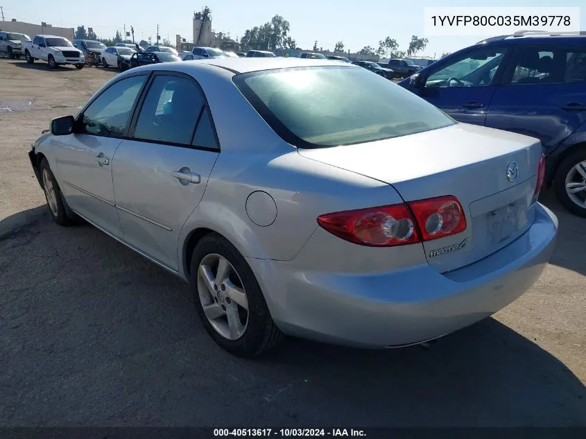 2003 Mazda Mazda6 I VIN: 1YVFP80C035M39778 Lot: 40513617