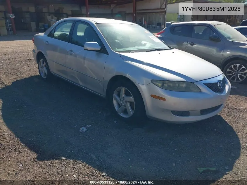 2003 Mazda Mazda6 S VIN: 1YVFP80D835M12028 Lot: 40531120