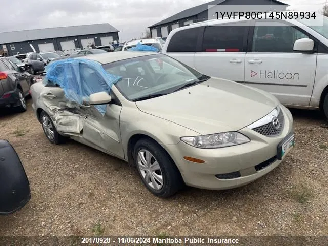 2004 Mazda 6 Mazda Gs VIN: 1YVFP80C145N89934 Lot: 20178928