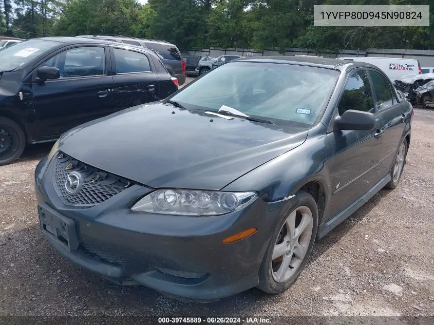 2004 Mazda Mazda6 S VIN: 1YVFP80D945N90824 Lot: 39745889