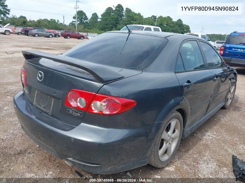 2004 Mazda Mazda6 S VIN: 1YVFP80D945N90824 Lot: 39745889