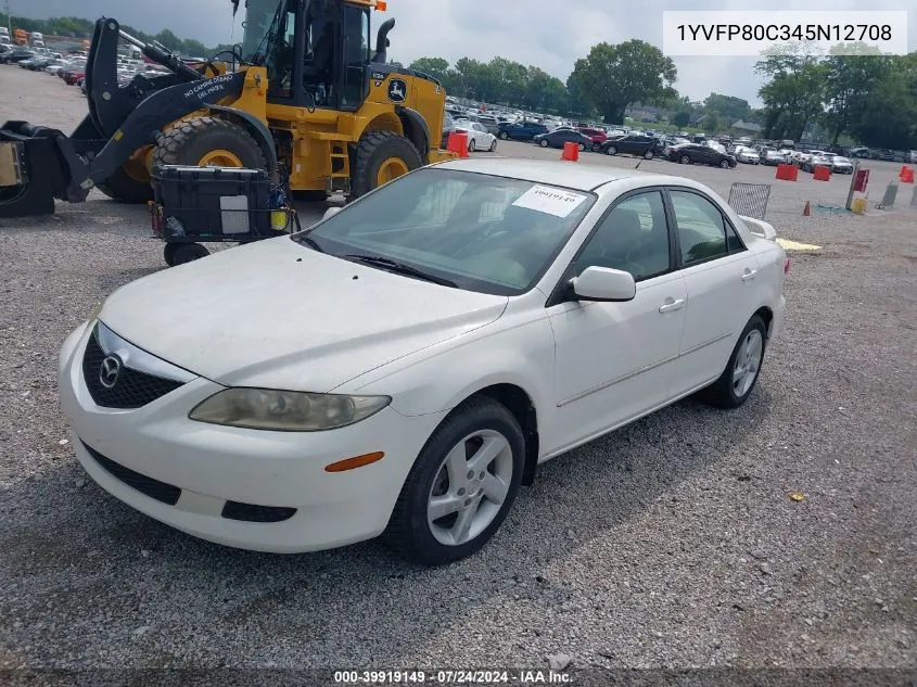 2004 Mazda Mazda6 I VIN: 1YVFP80C345N12708 Lot: 39919149