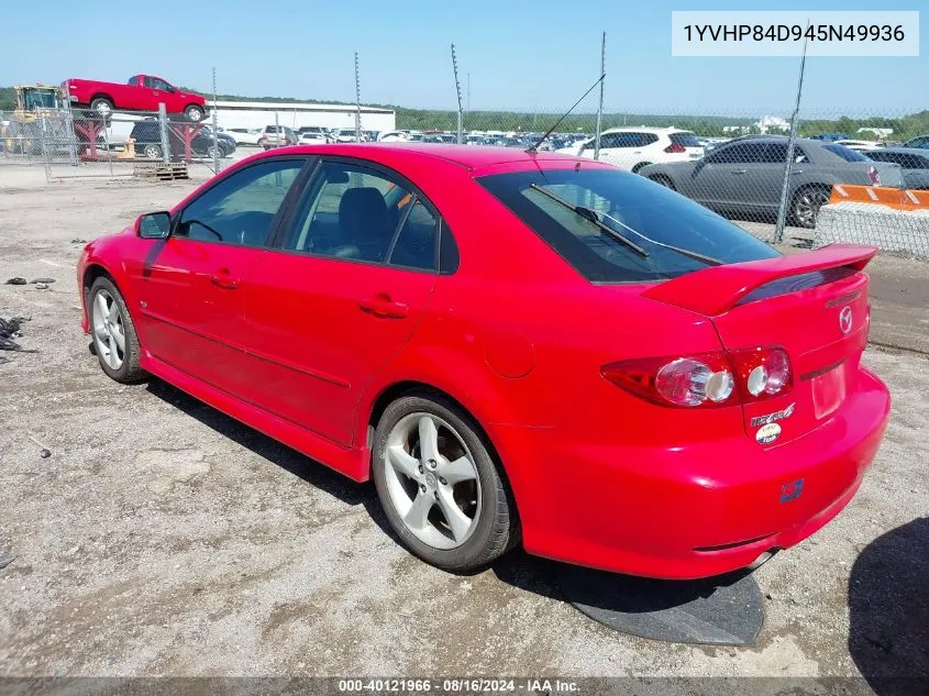 2004 Mazda Mazda6 S VIN: 1YVHP84D945N49936 Lot: 40121966