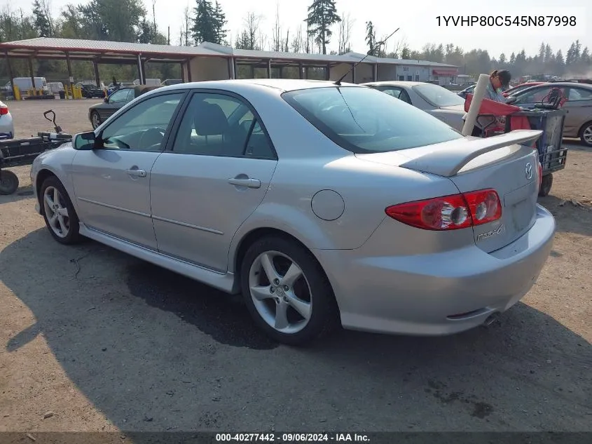 2004 Mazda Mazda6 I VIN: 1YVHP80C545N87998 Lot: 40277442