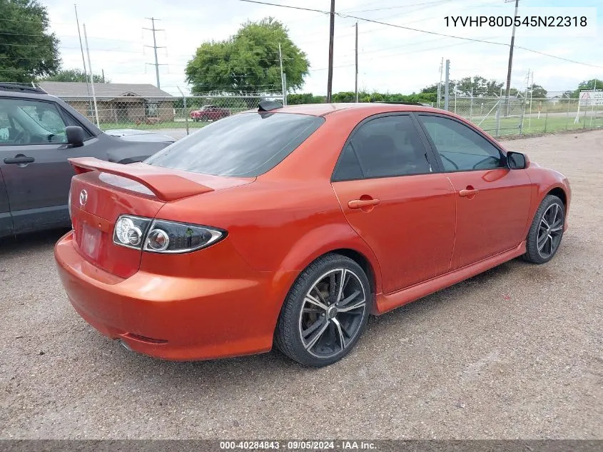 1YVHP80D545N22318 2004 Mazda Mazda6 S