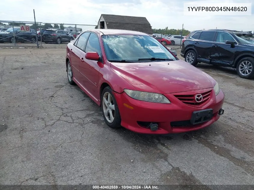 2004 Mazda Mazda6 S VIN: 1YVFP80D345N48620 Lot: 40452559