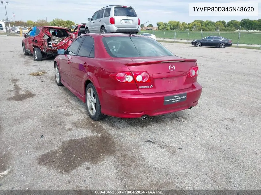 2004 Mazda Mazda6 S VIN: 1YVFP80D345N48620 Lot: 40452559