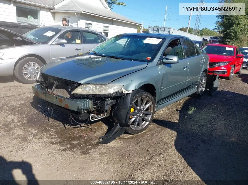 2004 Mazda 6 S VIN: 1YVHP80D345N26917 Lot: 40552195