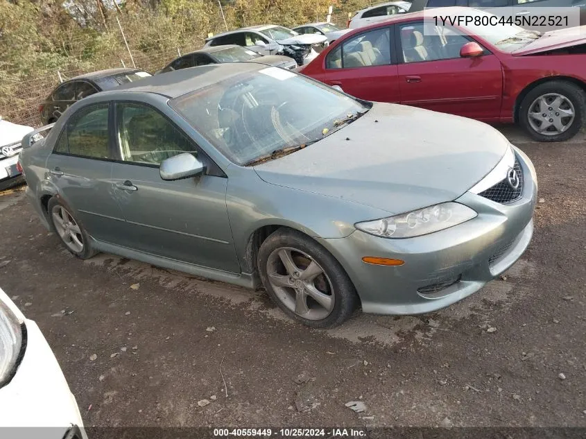 2004 Mazda Mazda6 I VIN: 1YVFP80C445N22521 Lot: 40559449