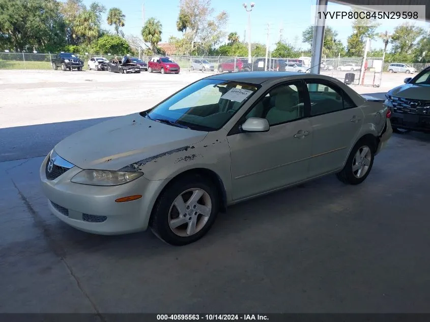 2004 Mazda Mazda6 I VIN: 1YVFP80C845N29598 Lot: 40595563