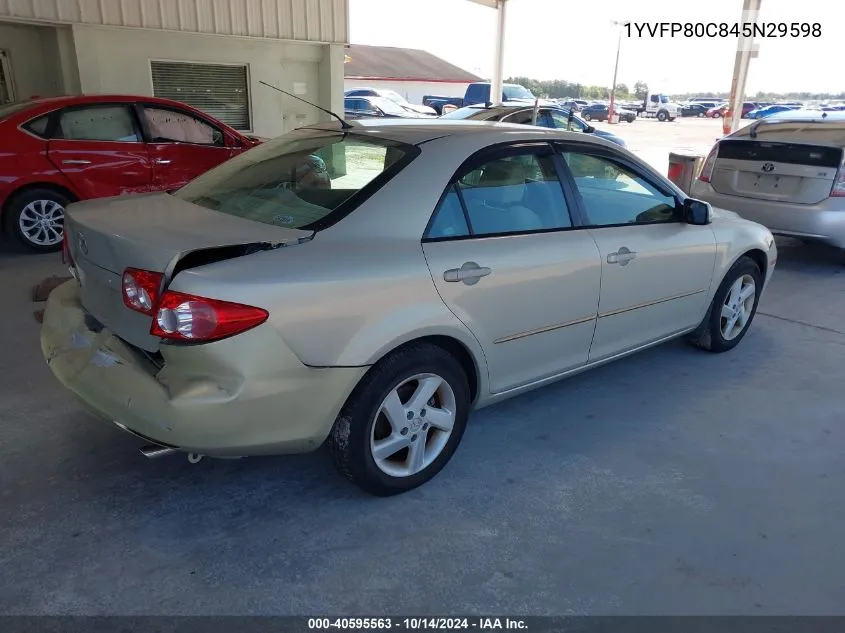 2004 Mazda Mazda6 I VIN: 1YVFP80C845N29598 Lot: 40595563