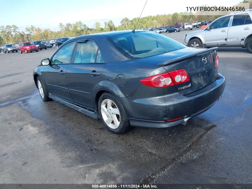 2004 Mazda Mazda6 I VIN: 1YVFP80C945N46586 Lot: 40814856