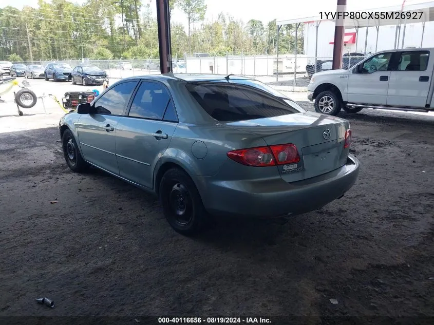 2005 Mazda Mazda6 I Base VIN: 1YVFP80CX55M26927 Lot: 40116656