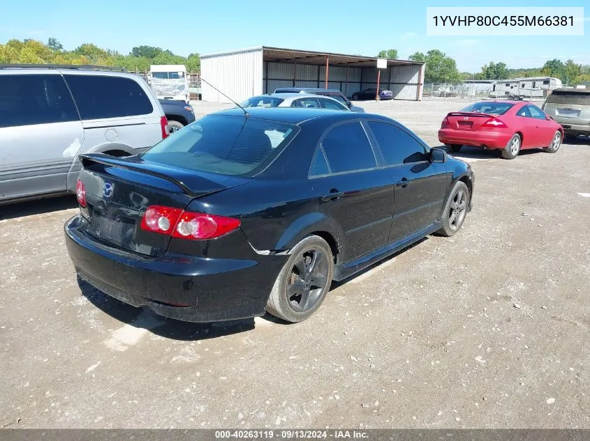 2005 Mazda 6 I VIN: 1YVHP80C455M66381 Lot: 40263119