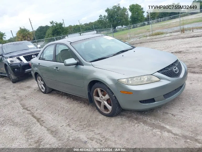 2005 Mazda Mazda6 I Base VIN: 1YVHP80C755M32449 Lot: 40334237