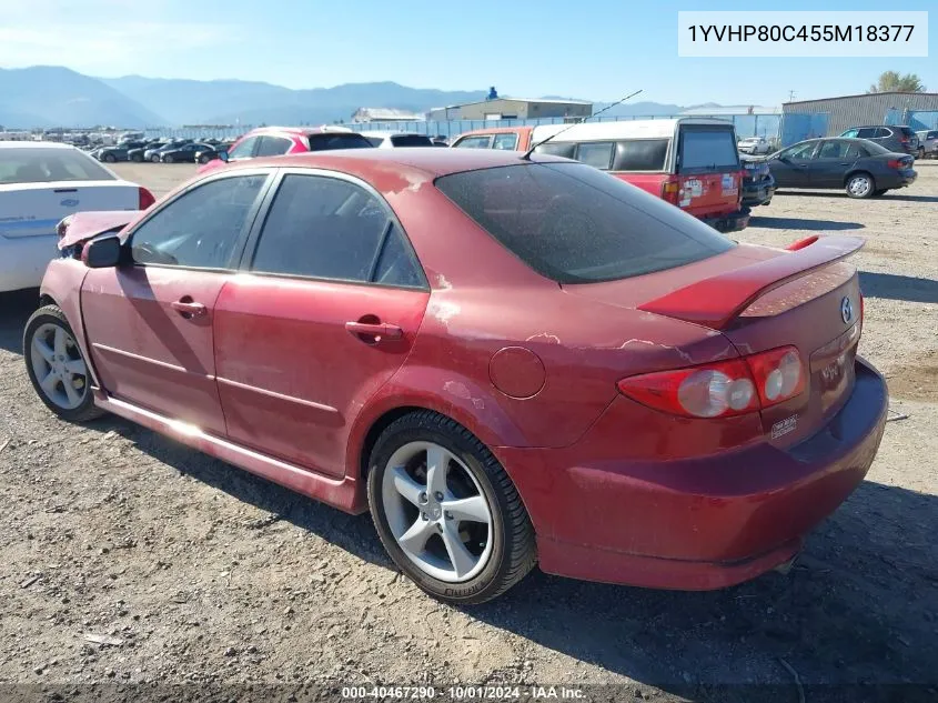 2005 Mazda 6 I VIN: 1YVHP80C455M18377 Lot: 40467290