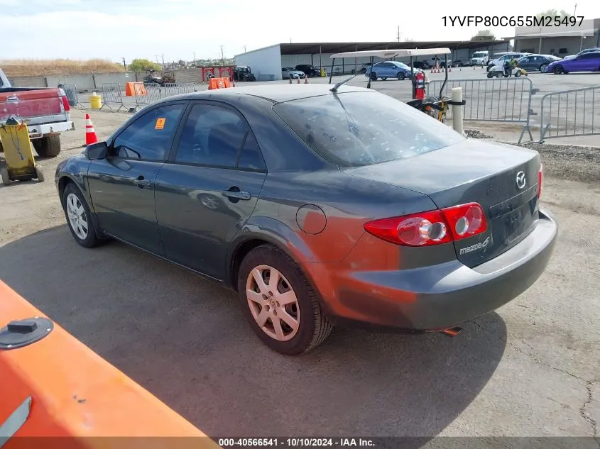 2005 Mazda Mazda6 I Base VIN: 1YVFP80C655M25497 Lot: 40566541