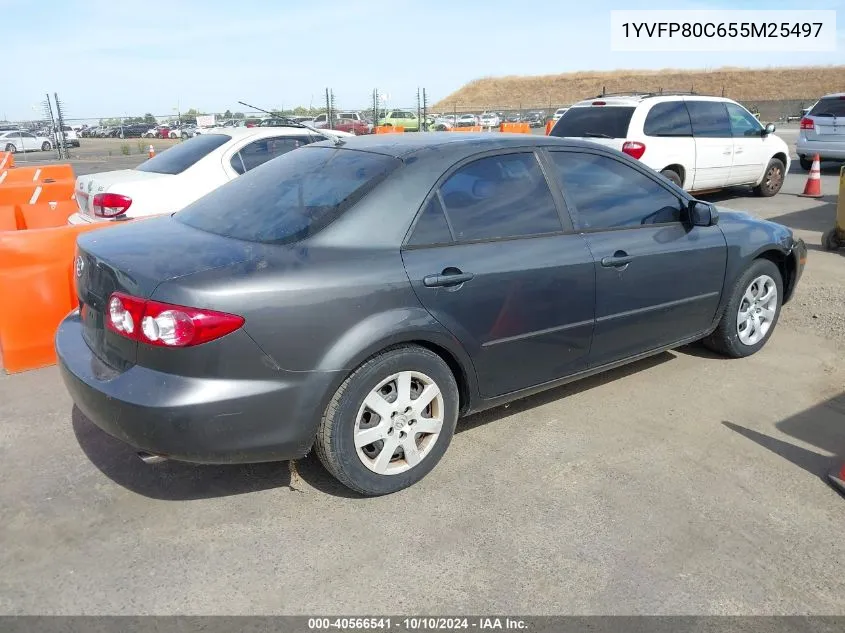 2005 Mazda Mazda6 I Base VIN: 1YVFP80C655M25497 Lot: 40566541