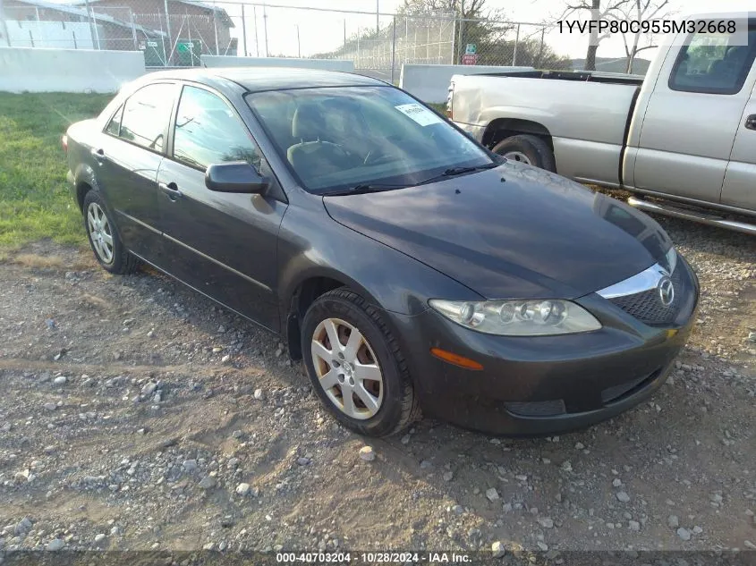 2005 Mazda Mazda6 I Base VIN: 1YVFP80C955M32668 Lot: 40703204