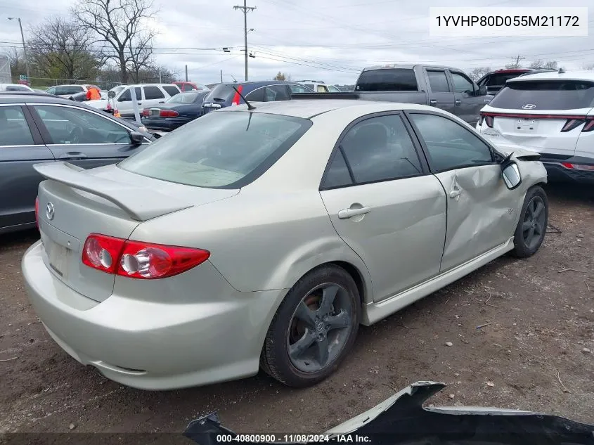 2005 Mazda Mazda6 S Sport VIN: 1YVHP80D055M21172 Lot: 40800900