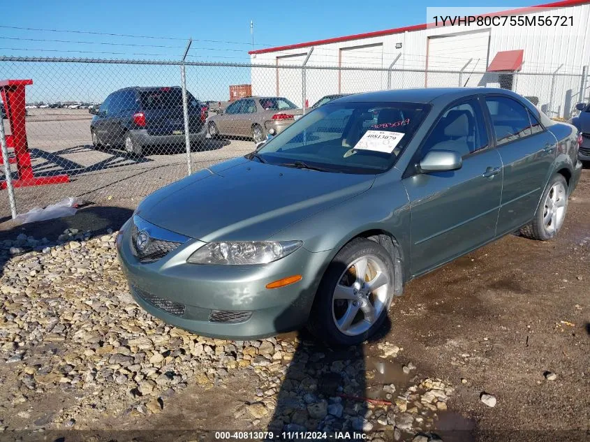 2005 Mazda 6 I VIN: 1YVHP80C755M56721 Lot: 40813079