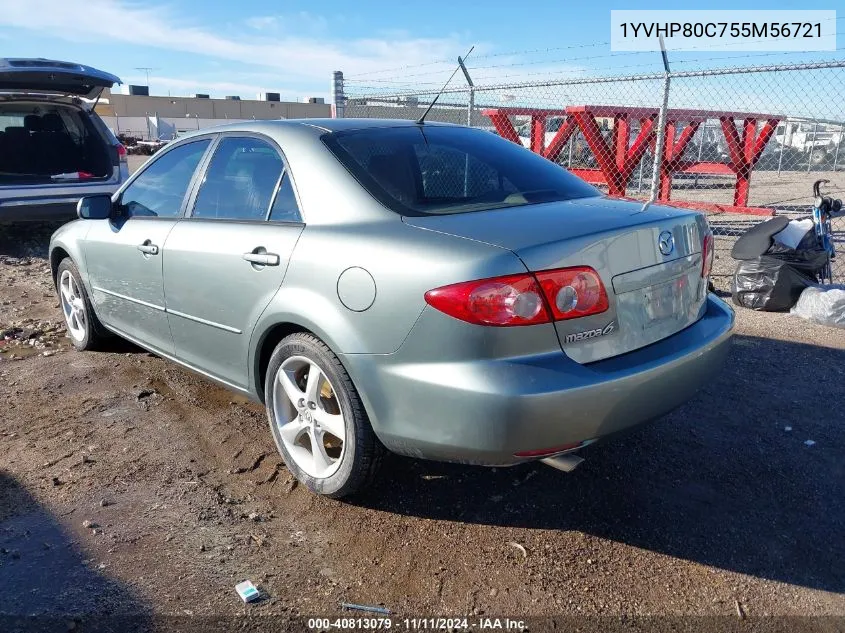 2005 Mazda 6 I VIN: 1YVHP80C755M56721 Lot: 40813079