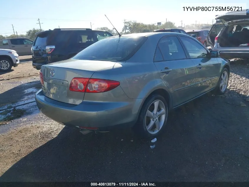 2005 Mazda 6 I VIN: 1YVHP80C755M56721 Lot: 40813079