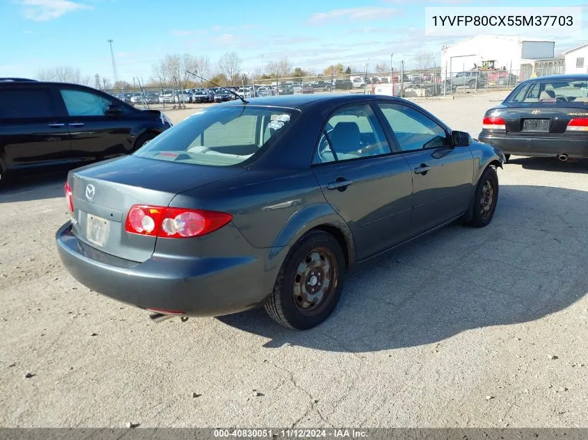 2005 Mazda Mazda6 I Base VIN: 1YVFP80CX55M37703 Lot: 40830051