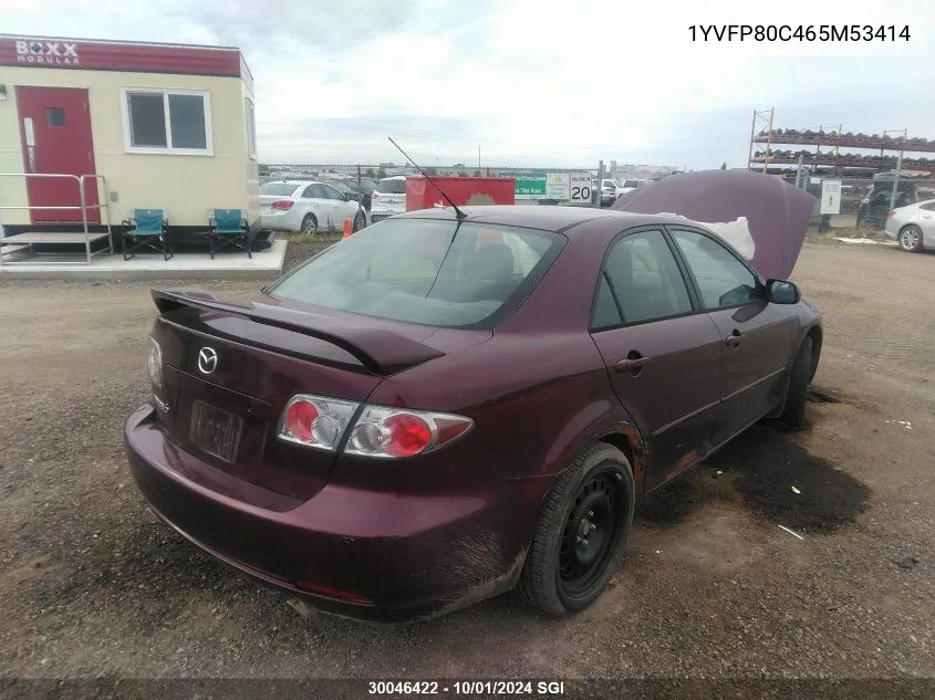 2006 Mazda 6 I VIN: 1YVFP80C465M53414 Lot: 30046422