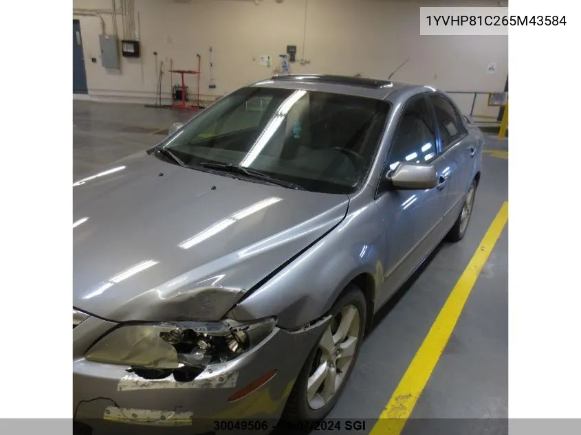 2006 Mazda 6 I VIN: 1YVHP81C265M43584 Lot: 30049506