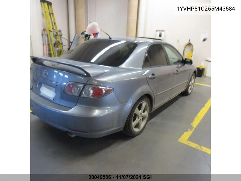 2006 Mazda 6 I VIN: 1YVHP81C265M43584 Lot: 30049506