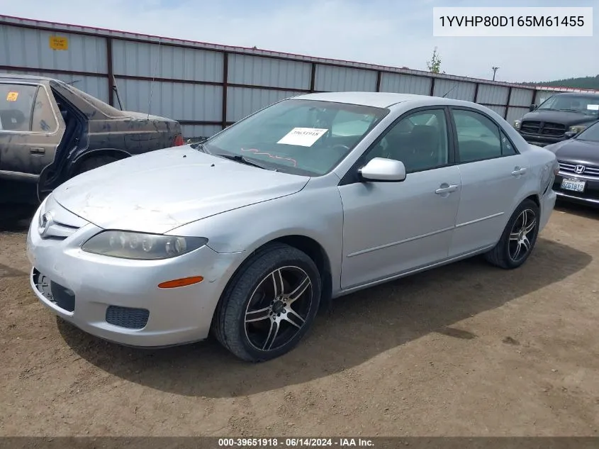 2006 Mazda Mazda6 S VIN: 1YVHP80D165M61455 Lot: 39651918