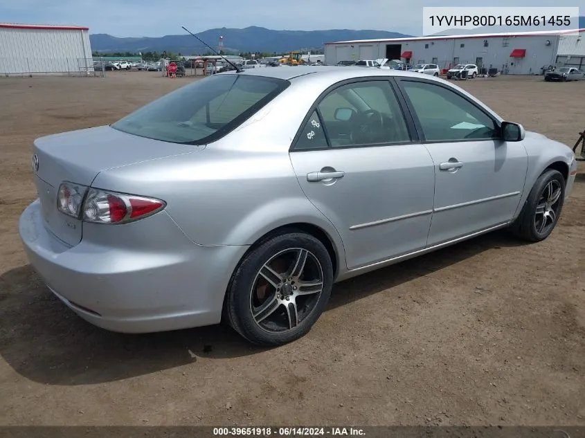 2006 Mazda Mazda6 S VIN: 1YVHP80D165M61455 Lot: 39651918