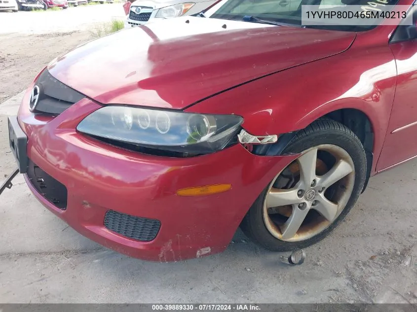 1YVHP80D465M40213 2006 Mazda Mazda6 S