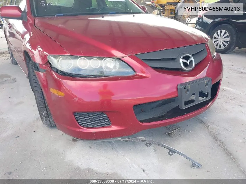 1YVHP80D465M40213 2006 Mazda Mazda6 S