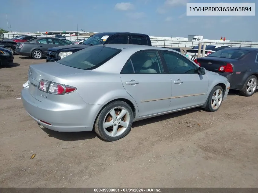 1YVHP80D365M65894 2006 Mazda Mazda6 S