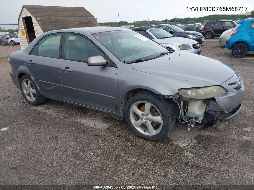 2006 Mazda Mazda6 S VIN: 1YVHP80D765M68717 Lot: 40204956