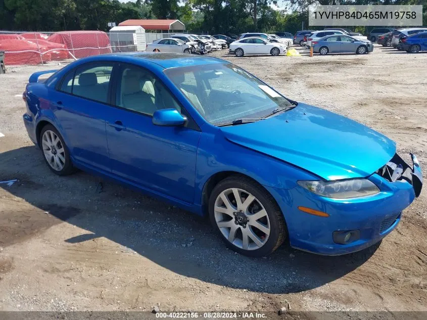 2006 Mazda Mazda6 S Grand Sport VIN: 1YVHP84D465M19758 Lot: 40222156