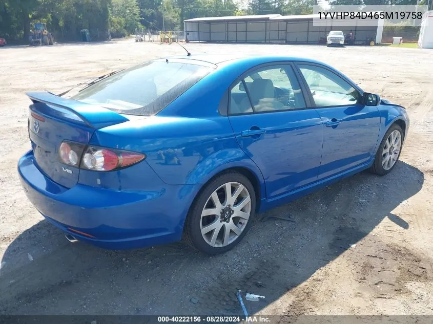 2006 Mazda Mazda6 S Grand Sport VIN: 1YVHP84D465M19758 Lot: 40222156